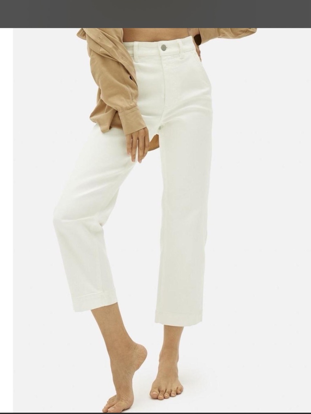 Everlane White Cropped straight Jeans